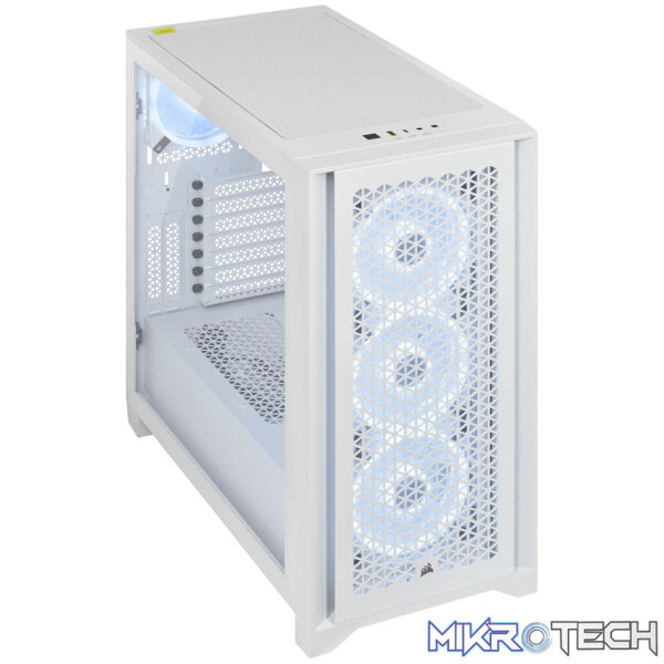 Corsair iCUE CC-9011232 4000D Airflow Tempered QL Edition Mid-Tower Gaming Case  White - Image 3